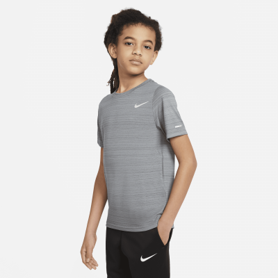 Haut de training Nike Dri-FIT Miler pour ado (gar&ccedil;on) - Gris