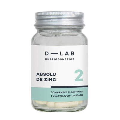 D LAB NUTRICOSMETICS Compl&eacute;ment alimentaire global Absolu de Zinc - 1 mois - D-LAB Nutricosmetics