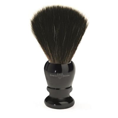 EDWIN JAGGER Blaireau avec Manche en Plastique Effet &Eacute;b&egrave;ne et Fibres Synht&eacute;tiques Noires