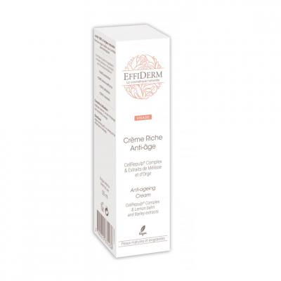 EFFIDERM  Cr&egrave;me riche anti-&acirc;ge CellRepulp&reg; Complex & Extraits de M&eacute;lisse et d'Orge T.U