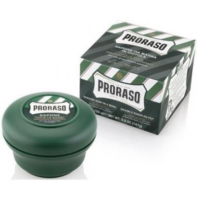 PRORASO  Savon &agrave; raser Pot &agrave; raser Rafra&icirc;chir Eucalyptus 150Ml