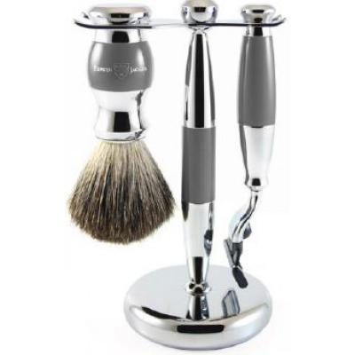 EDWIN JAGGER Set de rasage Gris 3 Pi&egrave;ces - Mach3