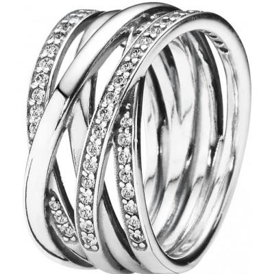 PANDORA Bague lignes brillantes et scintillantes  Timeless