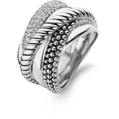 TI SENTO Bague  12003ZI - Bague Cristaux Blanc Femme