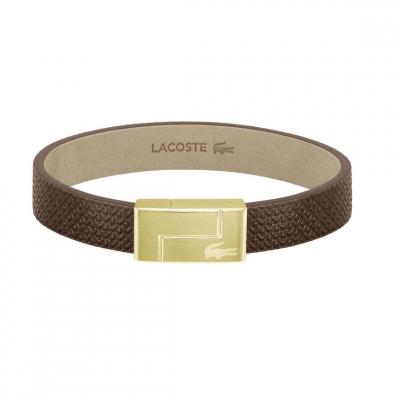 LACOSTE Bracelet Homme  Montres Traveler - 2040187 Acier Marron, Dor&eacute;