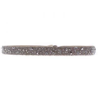CLEOR Bracelet Tissu Beige Cristaux Swarovski A38523