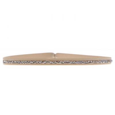 CLEOR Bracelet Tissu Beige Cristaux Swarovski A39613