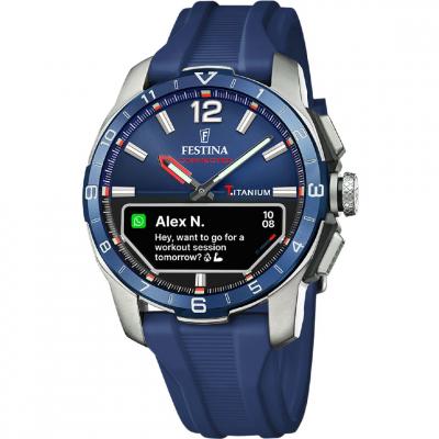 FESTINA Montre connect&eacute;e Homme  - F23000-1 Bracelet Silicone Bleu Marine