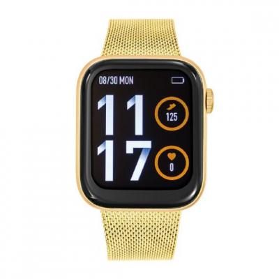 TEKDAY Montre connect&eacute;e Mixte  - 656515 Bracelet Acier Jaune