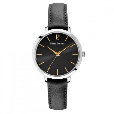 PIERRE LANNIER Montre pour femme 034N633 avec bracelet en cuir noir