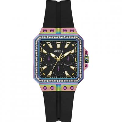 GUESS Montre femme  Libra GW0618L3 - Bracelet Silicone Noir