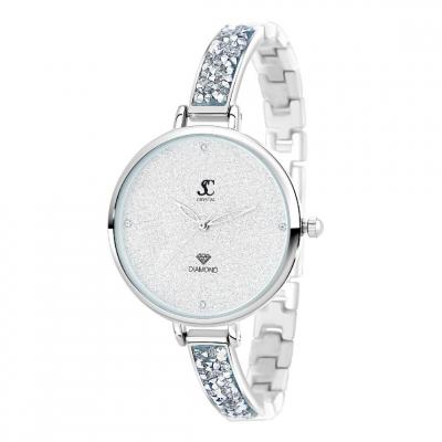 SO CHARM MONTRES Montre Nola SC Crystal orn&eacute;e de 4 Cristaux scintillants