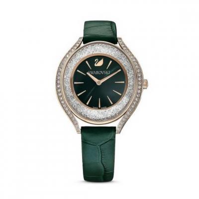 SWAROVSKI Montre femme  Crystalline 5644078 - Bracelet Cuir Vert
