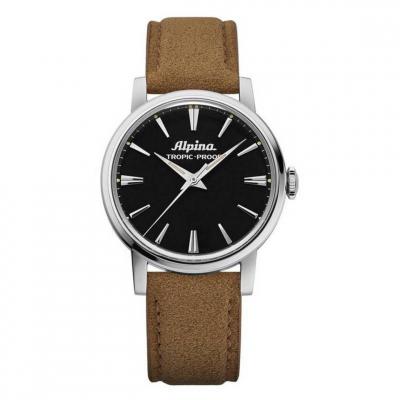 ALPINA MONTRES Montre Homme ALPINA Heritage Tropic-Proof Handwinding - AL-480B2H6 Bracelet Alcantara Beige