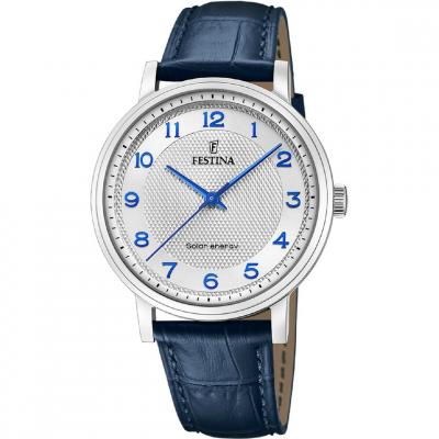 FESTINA Montre Homme  20660-1 - Bracelet Cuir Bleu