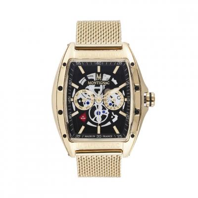 MONTIGNAC Montre Homme  - MOW703 Bracelet Acier Dor&eacute;