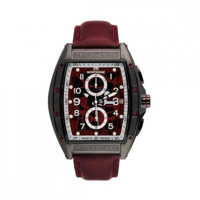 MONTIGNAC Montre Homme  - MOW900 Bracelet Cuir Marron