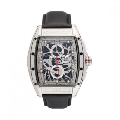 MONTIGNAC Montre Homme  - MOW901 Bracelet Cuir Noir