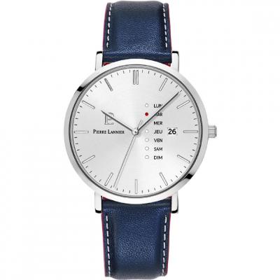 PIERRE LANNIER Montre Homme  Data - 242D126 Bracelet Cuir Bleu
