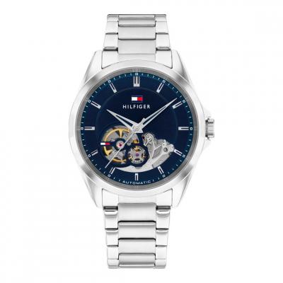 TOMMY HILFIGER Montre Homme  Baker Automatic - 1710716 Bracelet Acier Argent