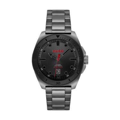 HUGO Montre Homme  Boss Visit - 1530306 Bracelet Acier Noir