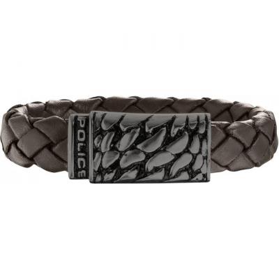 POLICE Bracelet  PJ25729BLC02S - Bracelet Ecailles Marron Homme