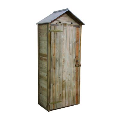 CEMONJARDIN Armoire de rangement de jardin en bois trait&eacute; 206x88x58cm, Panama