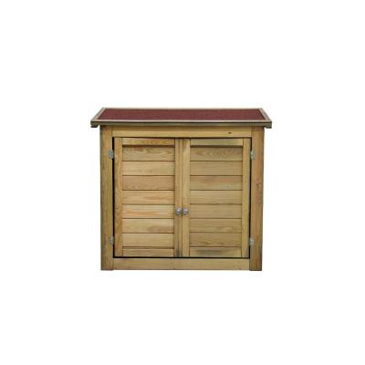 CEMONJARDIN Armoire de rangement en bois Lisboa petit mod&egrave;le