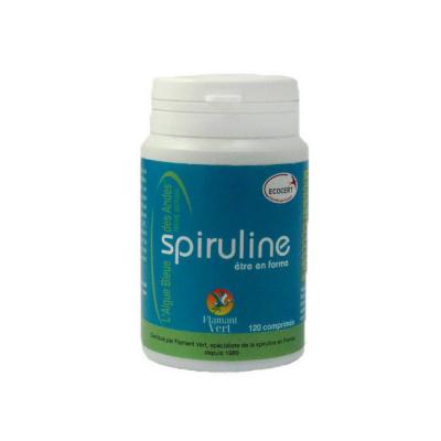 FLAMANT VERT  Spiruline Algue Bleue des Andes 120 Comprim&eacute;s de 500 mg