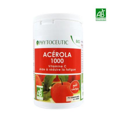 PHYTOCEUTIC  Ac&eacute;rola 1000 75 Comprim&eacute;s - Bo&icirc;te 75 Comprim&eacute;s