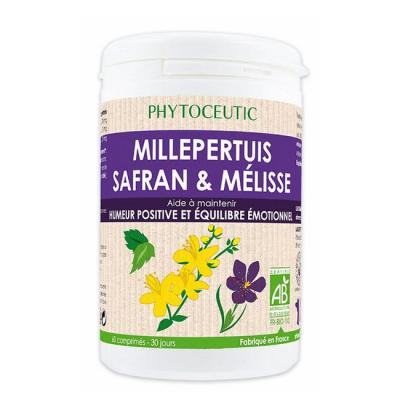 PHYTOCEUTIC  Millepertuis Safran Melisse 60 Comprim&eacute;s 75 G