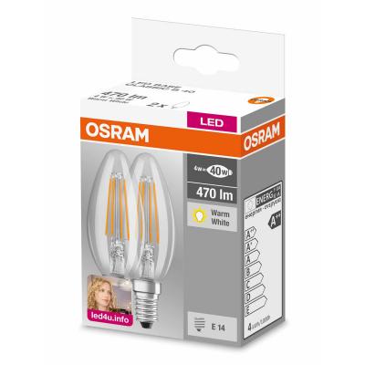 OSRAM LED E14 4052899972186 4 W = 40 W blanc chaud (&Oslash; x L) 35 mm x 100 mm