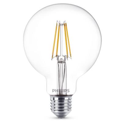 PHILIPS  ampoule LED Globe 93mm E27 60W Blanc Chaud Claire, Verre