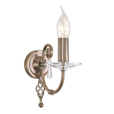 ELSTEAD Applique Aegean, laiton antique et verre, 1 ampoule