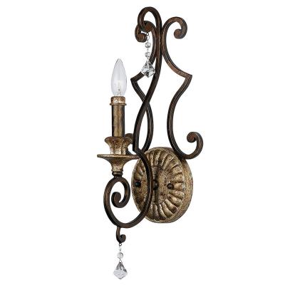 QUOIZEL Applique Marquette, bronze et cristal, 1 ampoule