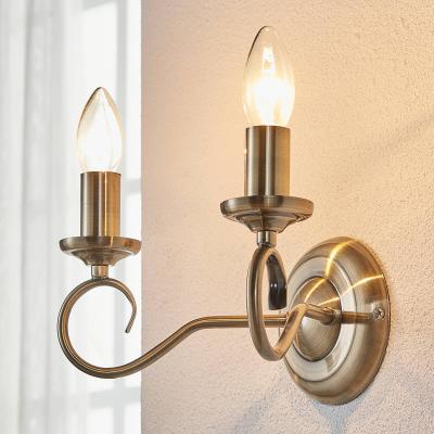 LINDBY  &Eacute;l&eacute;gante applique Marnia en laiton ancien