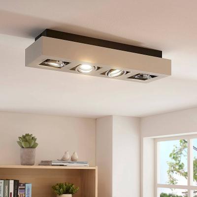 ARCCHIO  Plafonnier Vince allong&eacute; blanc &agrave; 4 lampes