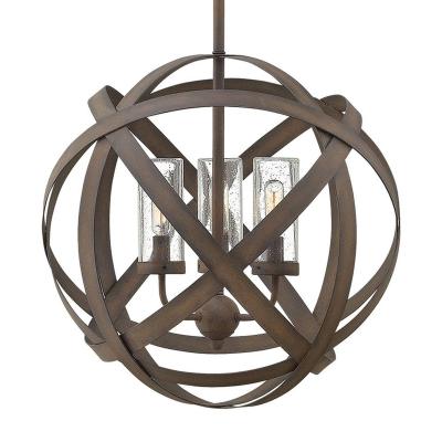 HINKLEY Suspension ext&eacute;rieure Carson, 47 cm, fer antique, 3 &eacute;clairages