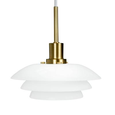 DYBERG LARSEN Dyberglarsen DL20 Dome Suspension Plafonnier Opale, Laiton 20cm