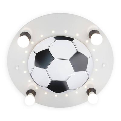 ELOBRA  Plafonnier Football, 4 lampes, argent&eacute;-blanc