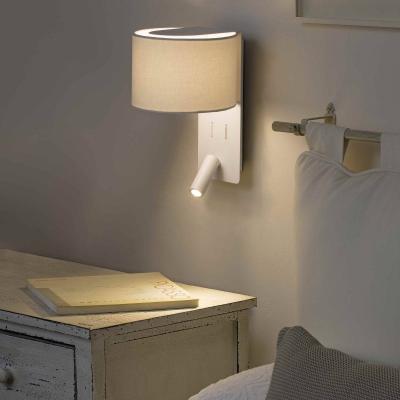 FARO BARCELONA  Applique Fold avec liseuse LED, blanche