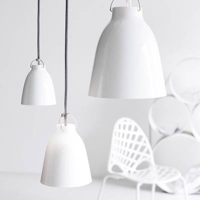 FRITZ HANSEN  Caravaggio Suspension, blanc/c&acirc;ble gris - 25,8 cm