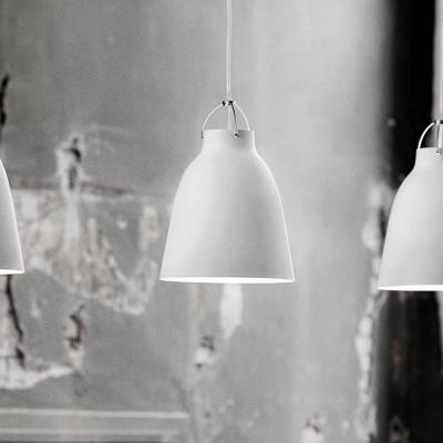 FRITZ HANSEN  Caravaggio Suspension, blanc mat/c&acirc;ble blanc - 25,8 cm