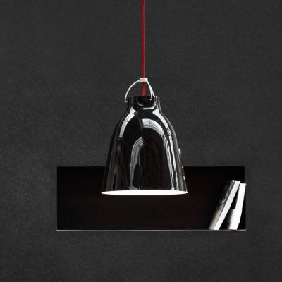 FRITZ HANSEN  Caravaggio Suspension, noir/c&acirc;ble rouge - 25,8 cm