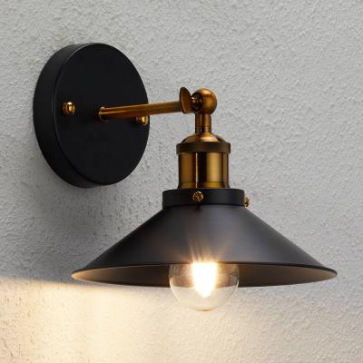 GLOBO Applique murale Lenius - Noir et dor&eacute; - E27 - 60W