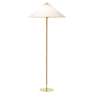 GUBI  9602 lampadaire, laiton, avec abat-jour toile