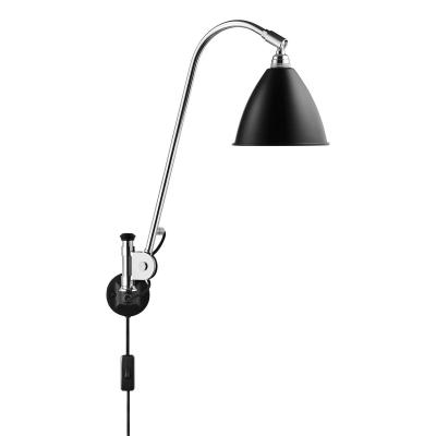 GUBI Applique avec prise en m&eacute;tal chrom&eacute; et noir Bestlite BL6 - 