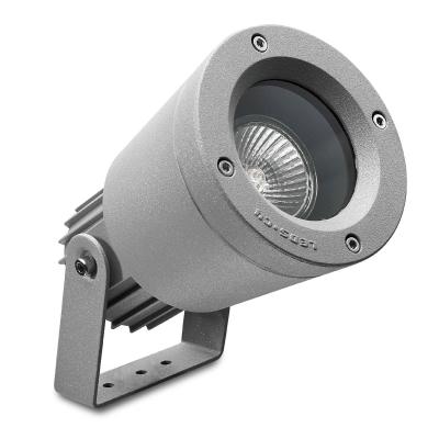 LEDS C4 Hubble Aluminium - Spot ext&eacute;rieur 1 lumi&egrave;re gris IP65, GU10 - Leds-c4