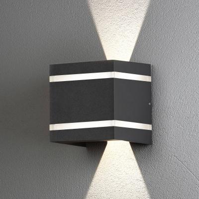 KONSTSMIDE  Applique d'ext. Cremona rayures, hauteur 14&nbsp;cm
