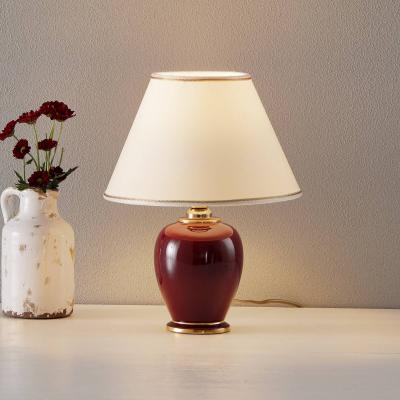 AUSTROLUX Lampe &agrave; poser Bordeaux hauteur 34cm diam&egrave;tre 25cm